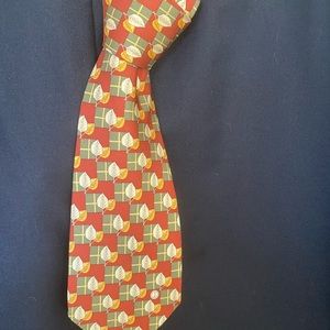 Dunhill autumn leaves silk tie
